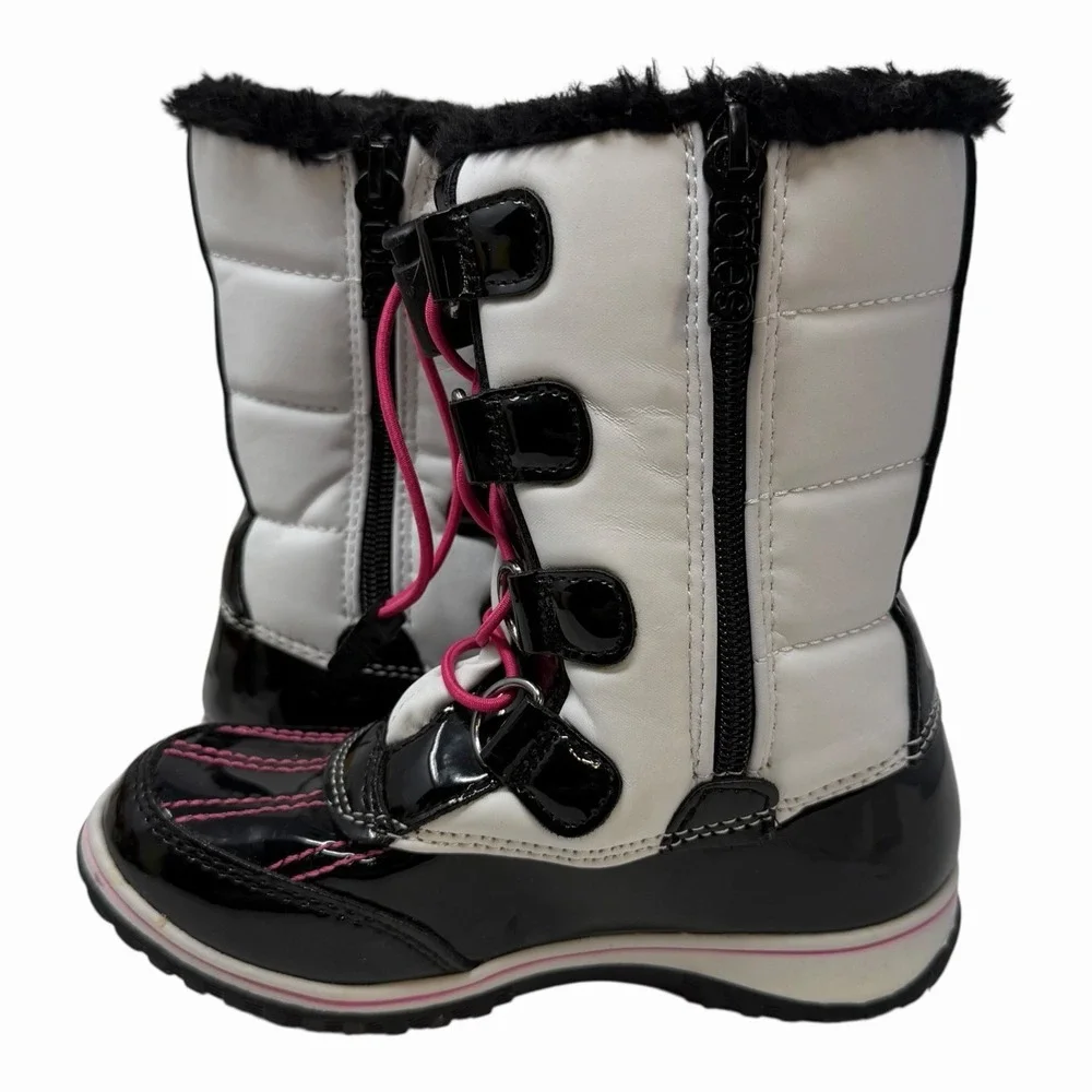 Totes Adventure Gear Girls Black & White Weatherproof Winter Boots - Size‎ 12
